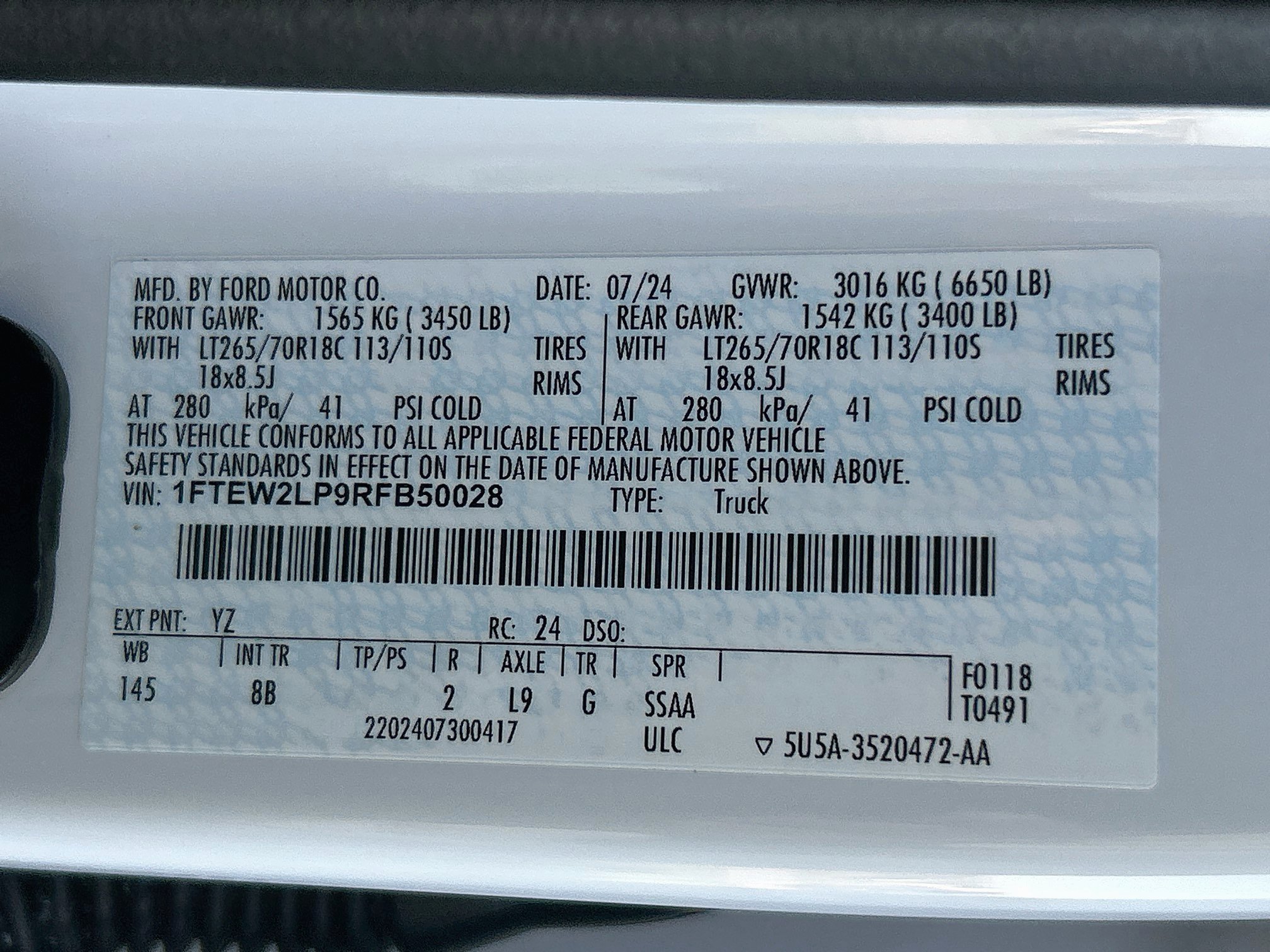 Certified 2024 Ford F150 STX w/ Equipment Group 201A FX4 AWD/4WD image 31