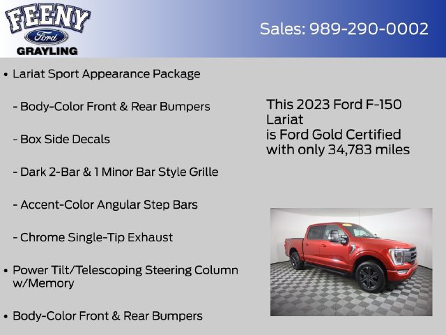 Certified 2023 Ford F150 Lariat w/ Equipment Group 502A High AWD/4WD image 24