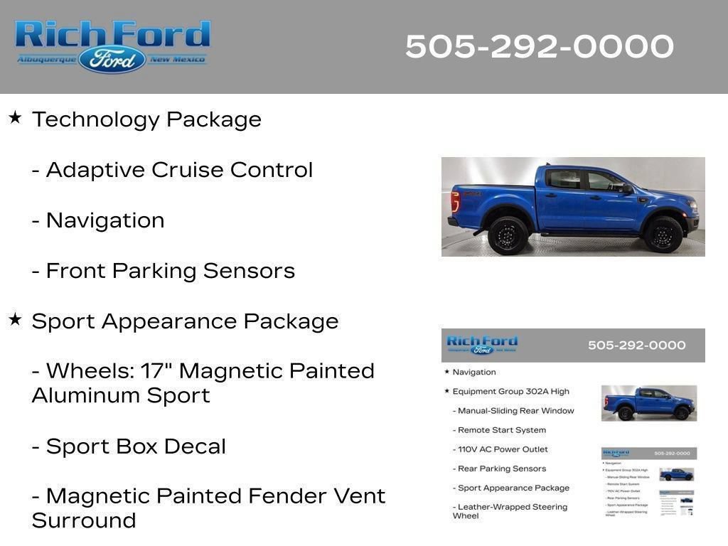 Certified 2023 Ford Ranger XLT w/ Equipment Group 302A High AWD/4WD image 59