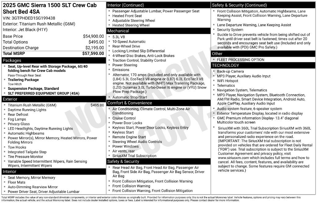 Used 2025 GMC Sierra 1500 SLT RWD image 39
