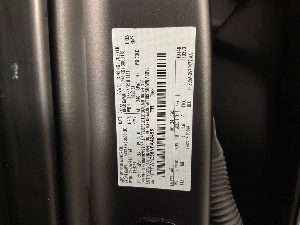 Certified 2022 Ford F150 Lariat w/ Equipment Group 502A High image 28