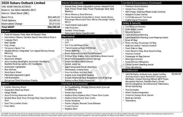 Used 2020 Subaru Outback Limited AWD/4WD image 23