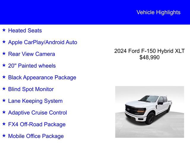 Certified 2024 Ford F150 XLT w/ Equipment Group 302A MID AWD/4WD image 2