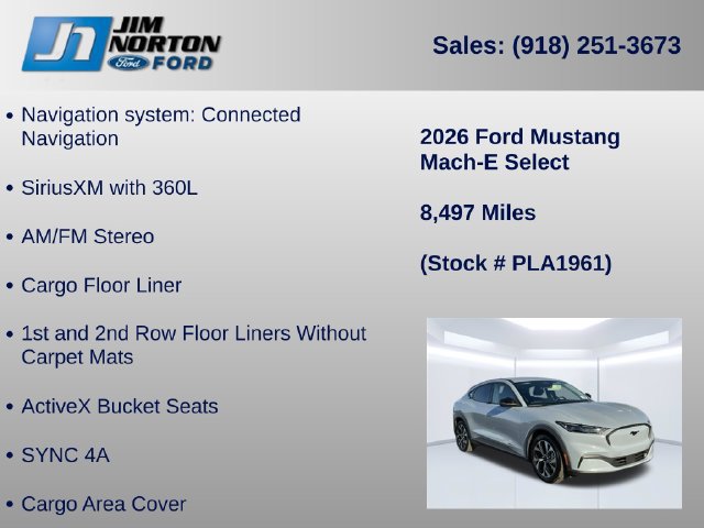 Certified 2026 Ford Mustang Mach-E Select w/ Interior Protection Package RWD image 21