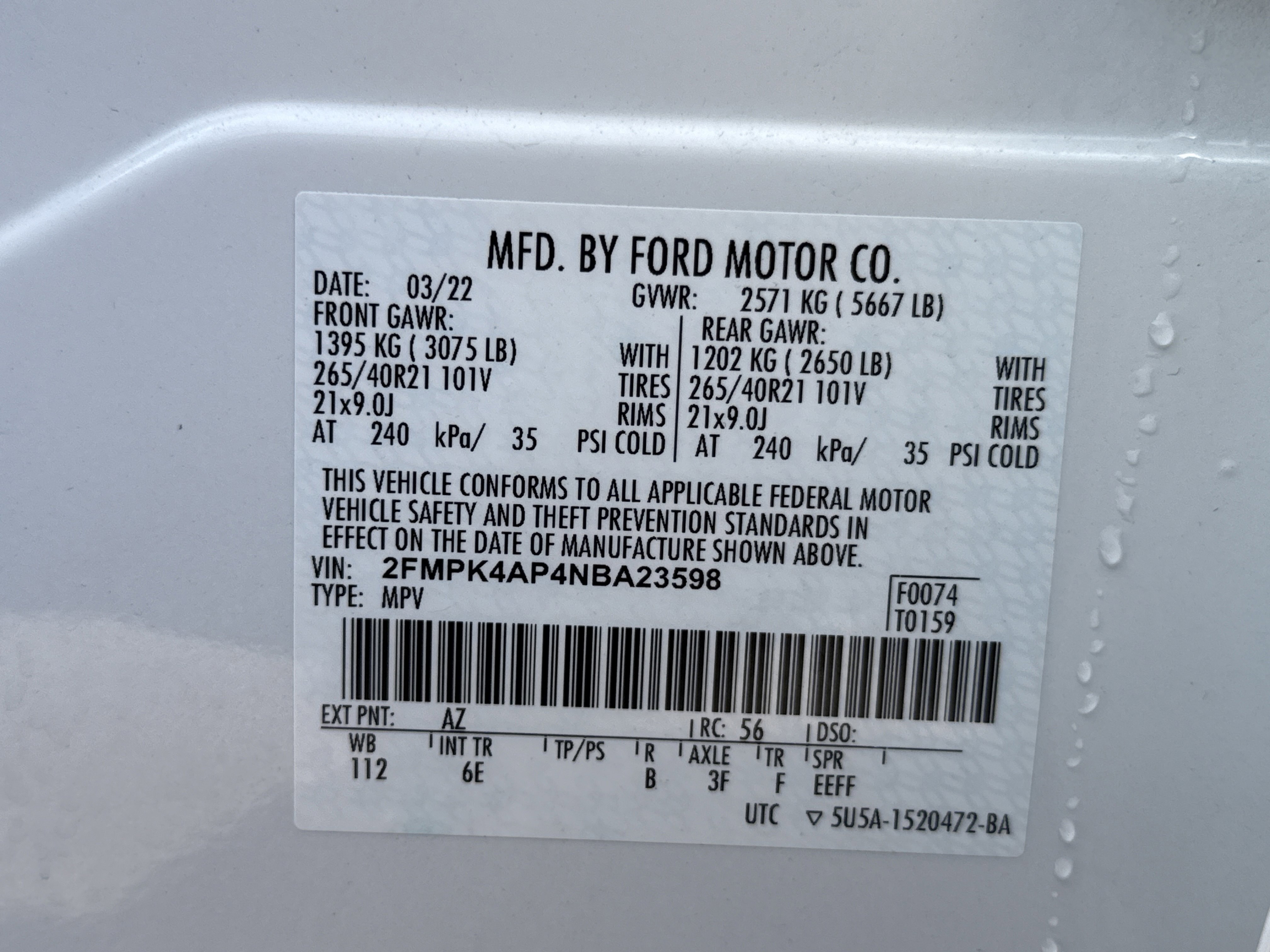 Certified 2022 Ford Edge ST w/ Equipment Group 401A image 33