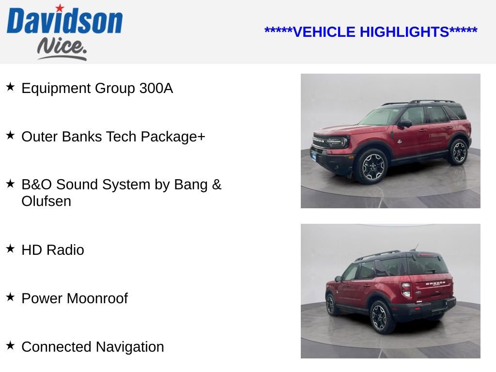 Certified 2025 Ford Bronco Sport Outer Banks w/ Outer Banks Tech Package+ AWD/4WD image 4