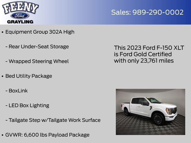 Certified 2023 Ford F150 XLT w/ Equipment Group 302A High image 19