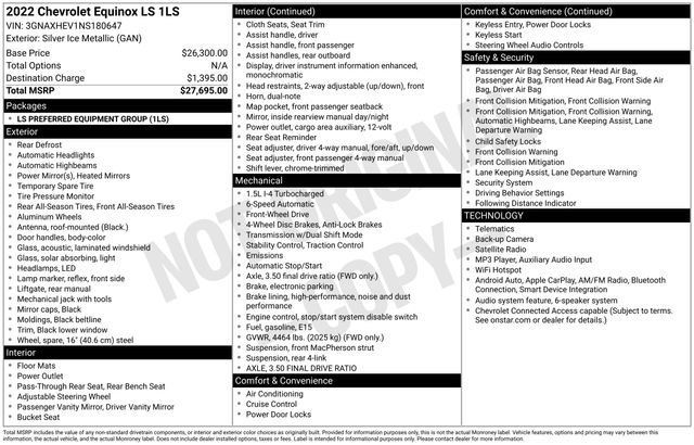 Used 2022 Chevrolet Equinox LS FWD image 35