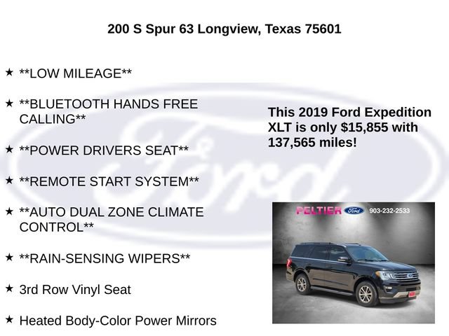 Certified 2019 Ford Expedition XLT w/ Equipment Group 201A RWD image 10