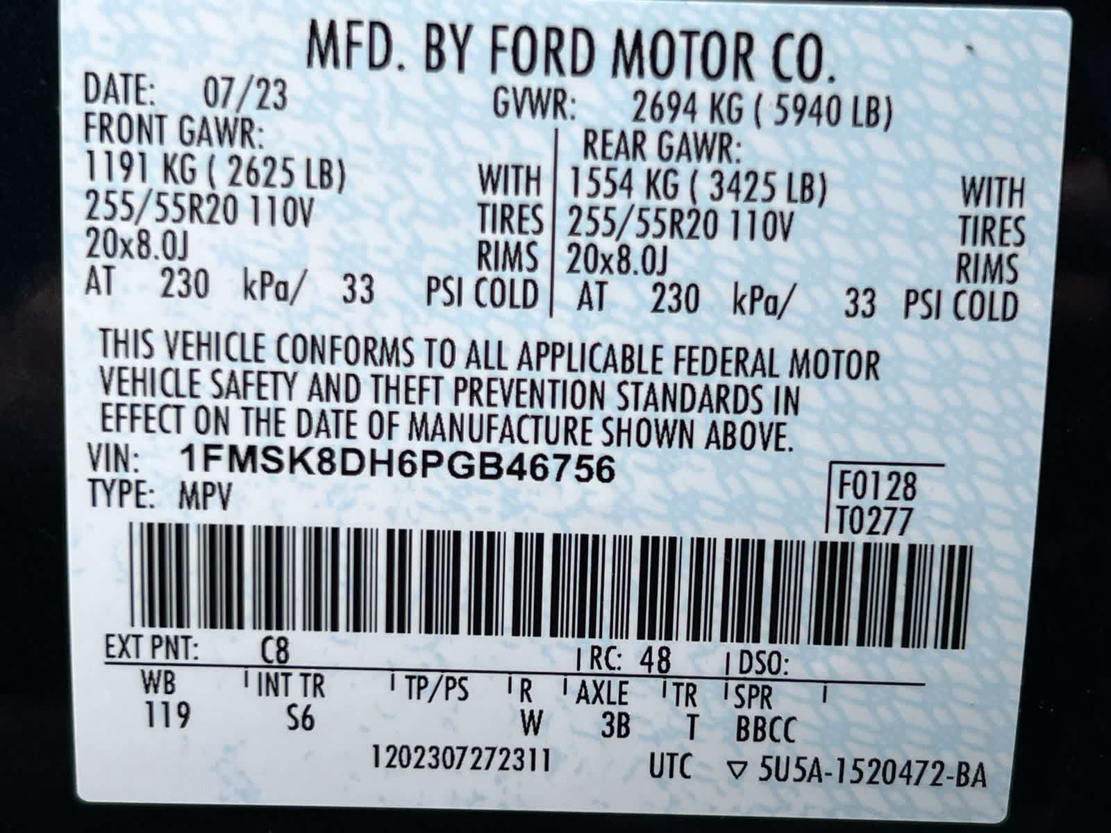 Certified 2023 Ford Explorer XLT w/ Equipment Group 202A AWD/4WD image 37