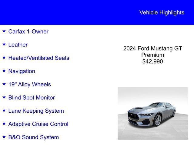 Certified 2024 Ford Mustang GT Premium RWD image 2