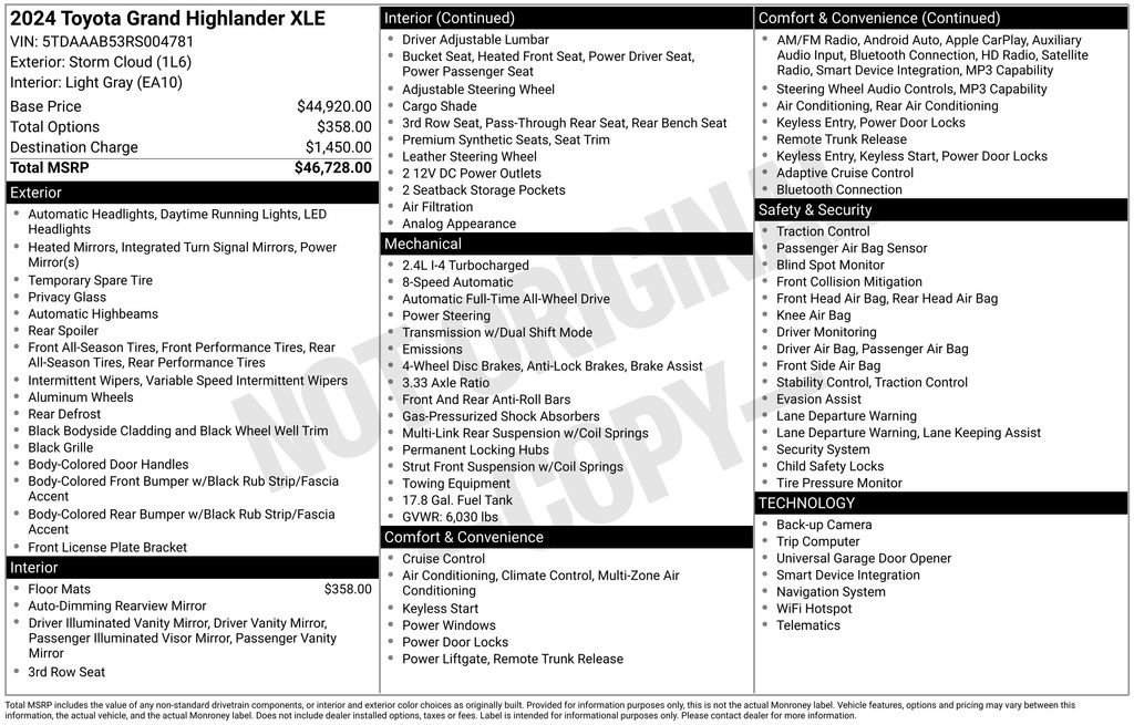 Used 2024 Toyota Grand Highlander AWD image 32