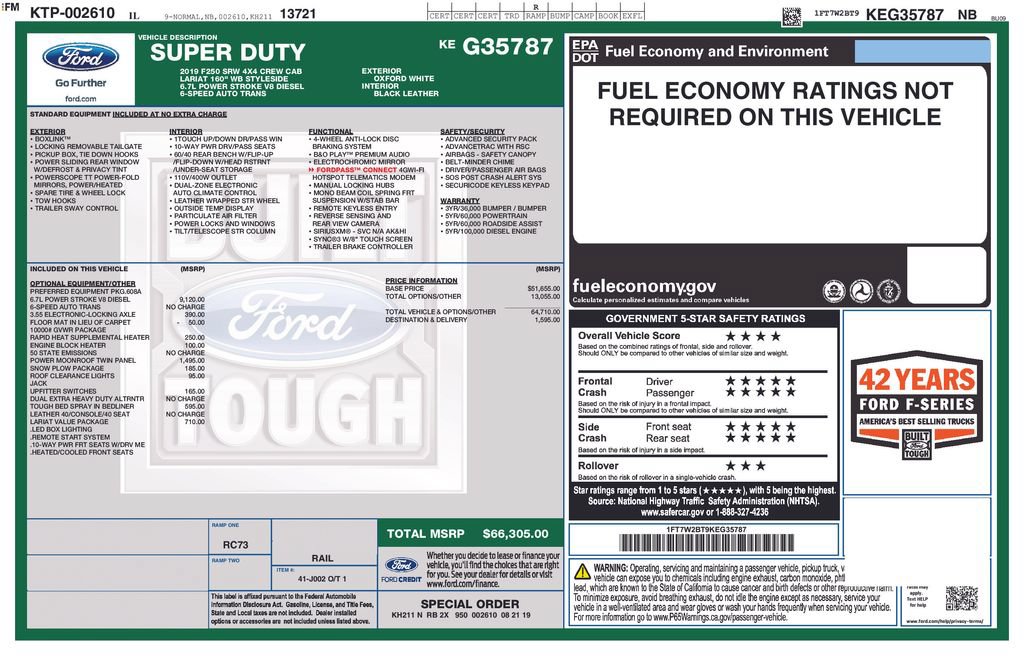 Certified 2019 Ford F250 Lariat w/ Lariat Value Package AWD/4WD image 40