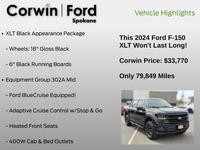 Certified 2024 Ford F150 XLT w/ Equipment Group 302A MID AWD/4WD image 13