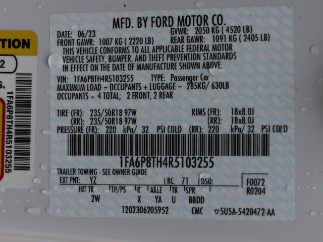 Certified 2024 Ford Mustang Coupe RWD image 32
