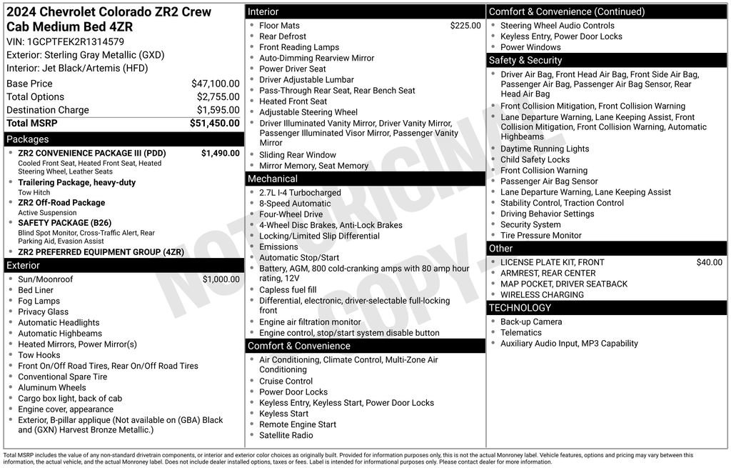 Used 2024 Chevrolet Colorado ZR2 w/ ZR2 Convenience Package III AWD/4WD image 32