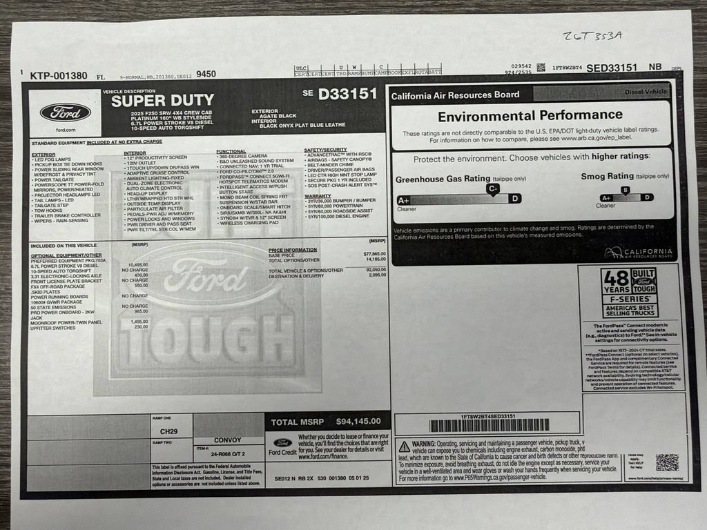 Certified 2025 Ford F250 Platinum w/ FX4 Off-Road Package AWD/4WD image 32