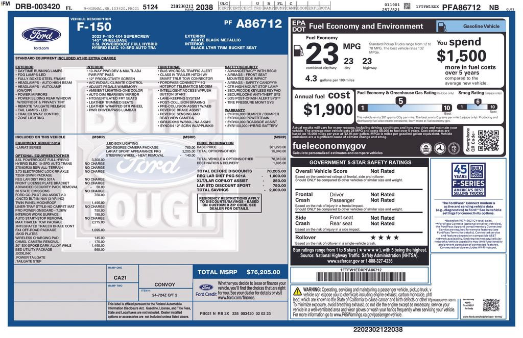 Certified 2023 Ford F150 Lariat w/ Max Trailer Tow Package AWD/4WD image 25