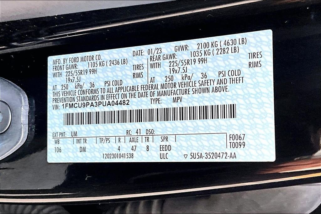 Certified 2023 Ford Escape ST-Line Elite w/ Premium Technology Package image 32