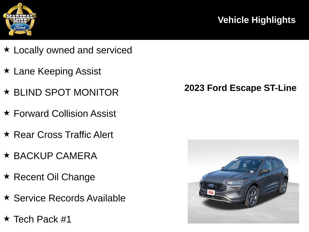 Certified 2023 Ford Escape ST-Line w/ Tech Pack #1 AWD/4WD image 2