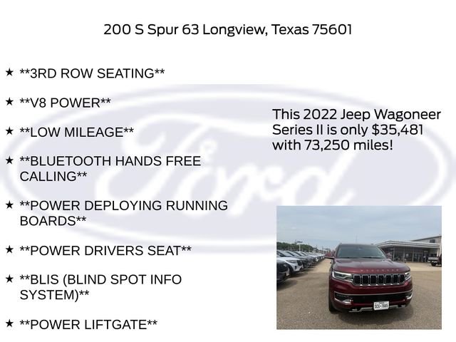 Used 2022 Jeep Wagoneer Series II w/ Convenience Group I RWD image 28