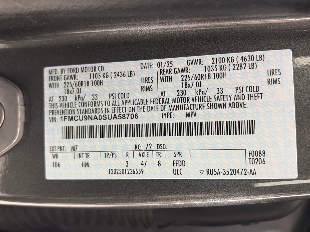 Certified 2025 Ford Escape ST-Line Select image 9