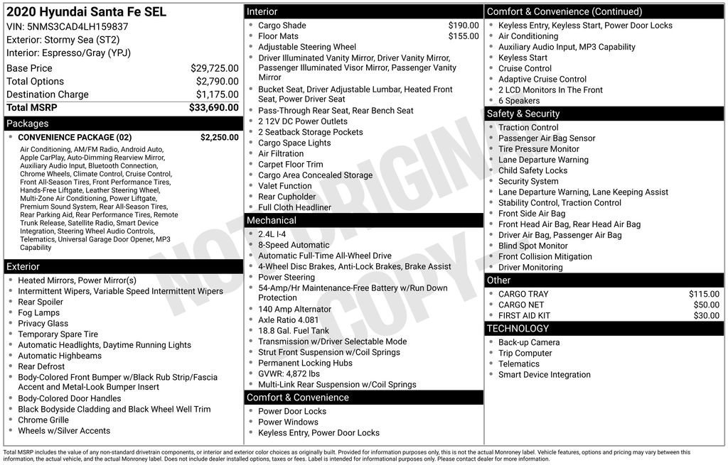 Used 2020 Hyundai Santa Fe SEL w/ Convenience Package image 45