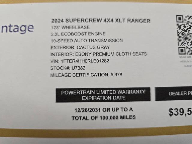 Certified 2024 Ford Ranger XLT w/ Equipment Group 301A High image 20