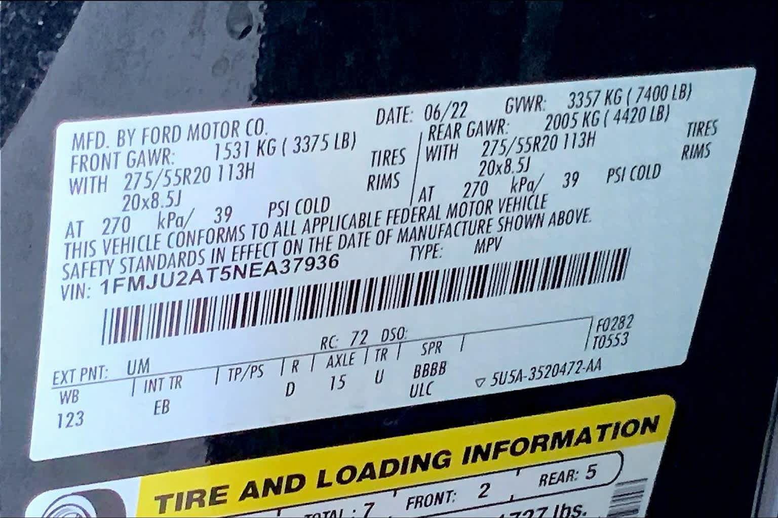 Certified 2022 Ford Expedition Limited AWD/4WD image 33