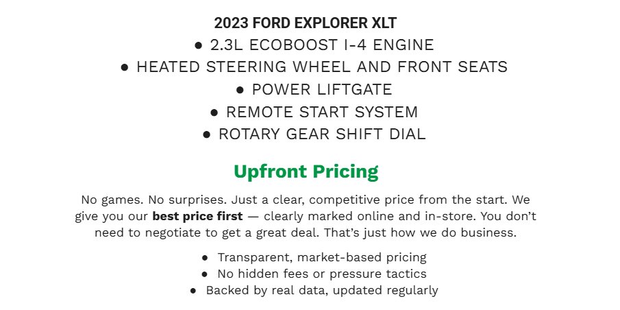 Certified 2023 Ford Explorer XLT w/ Equipment Group 202A