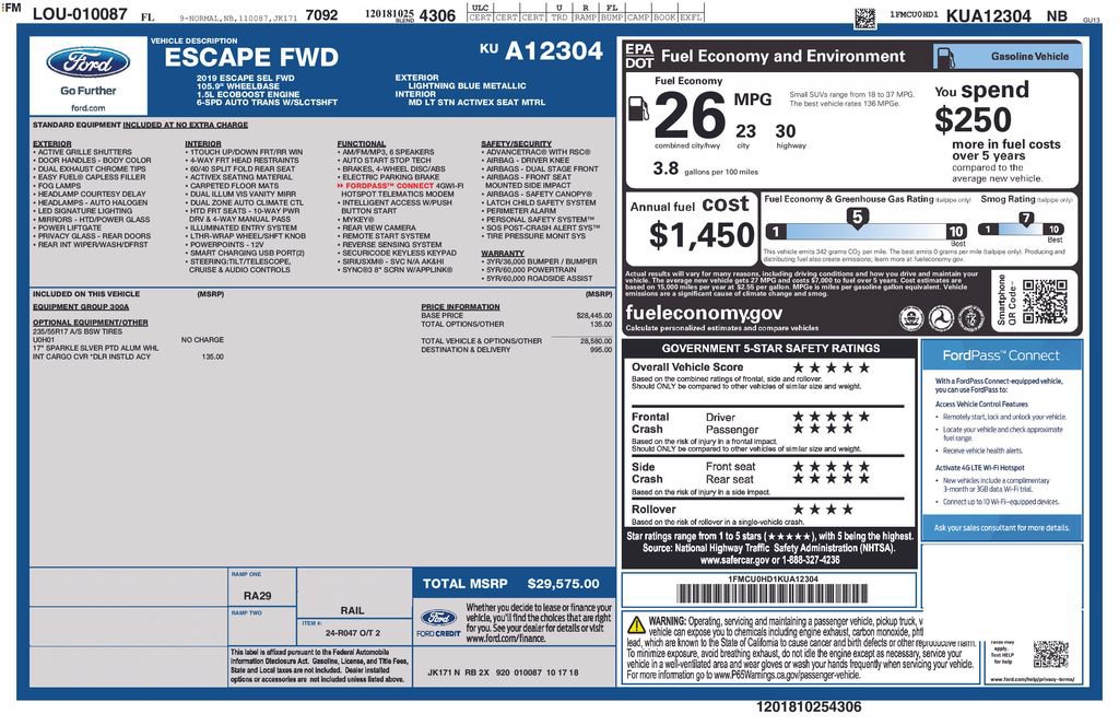 Certified 2019 Ford Escape SEL FWD image 8