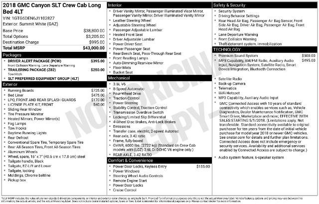 Used 2018 GMC Canyon SLT w/ Driver Alert Package AWD/4WD image 40