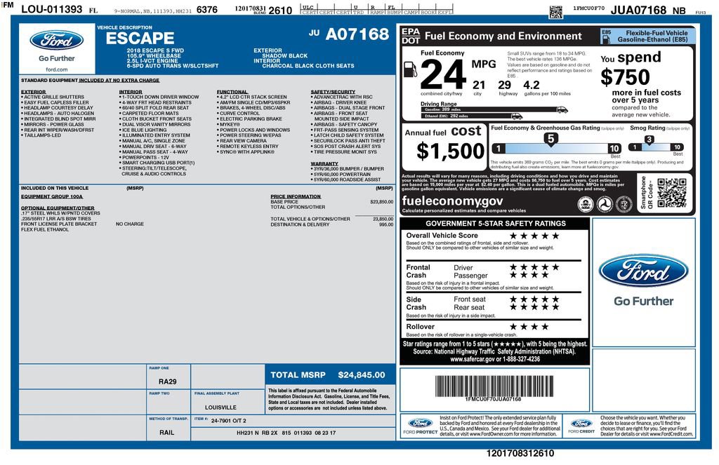 Certified 2018 Ford Escape S image 7