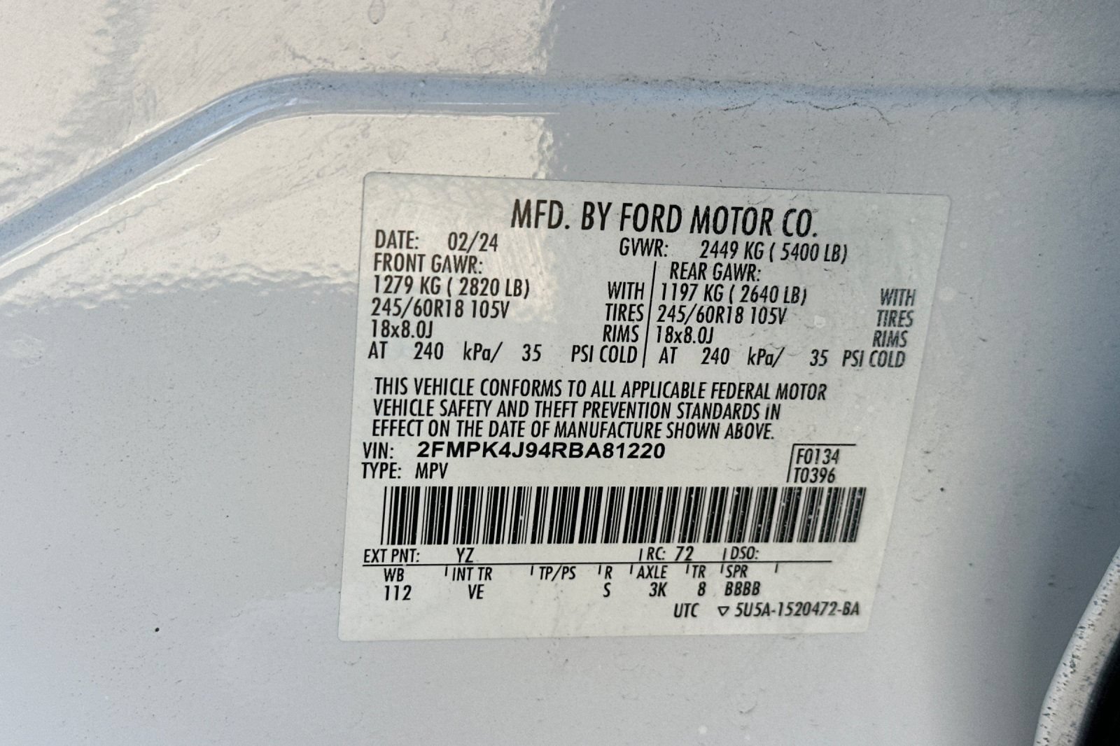 Certified 2024 Ford Edge SEL AWD/4WD image 54