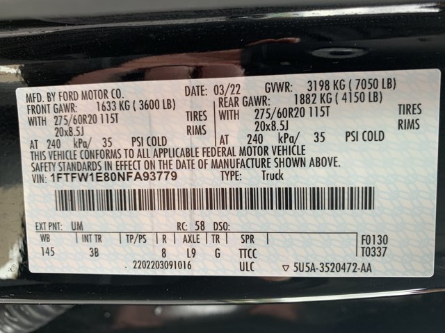 Certified 2022 Ford F150 Platinum w/ Equipment Group 701A High AWD/4WD image 22
