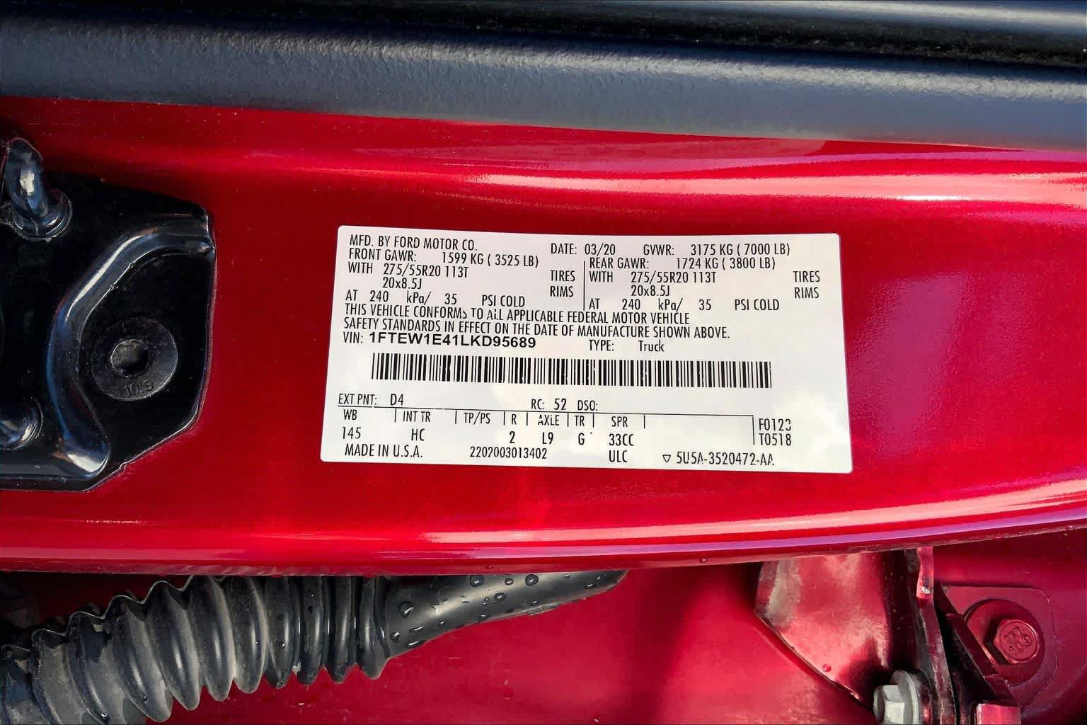 Certified 2020 Ford F150 Lariat AWD/4WD image 33