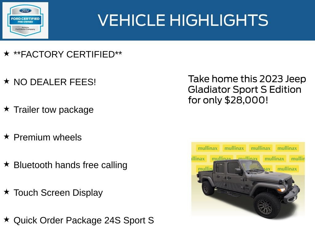 Used 2023 Jeep Gladiator Sport AWD/4WD image 12
