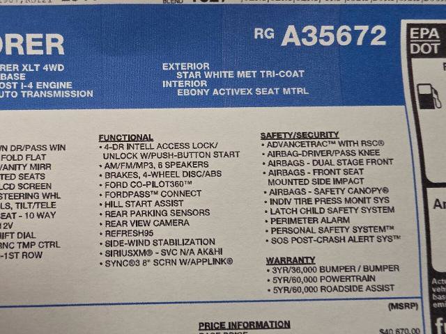 Certified 2024 Ford Explorer XLT w/ Equipment Group 202A AWD/4WD image 28