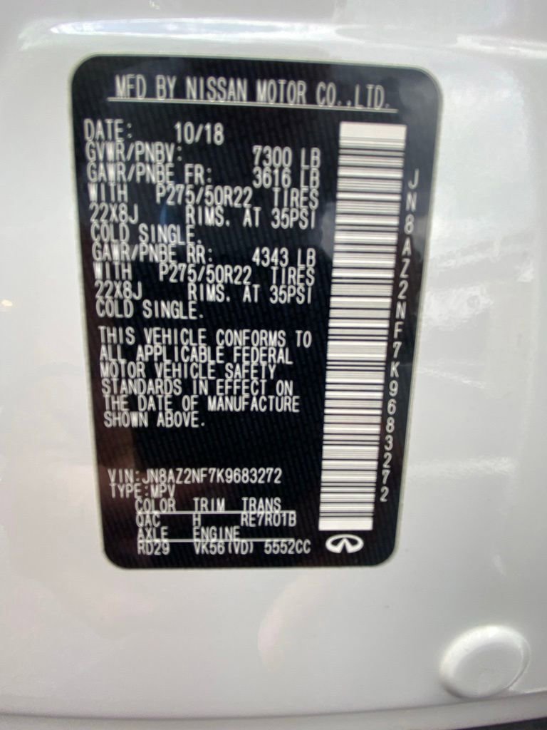 Used 2019 INFINITI QX80 Luxe w/ 22" Wheel Package RWD image 33
