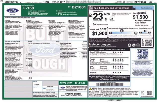 Certified 2023 Ford F150 XLT w/ Equipment Group 302A High image 39