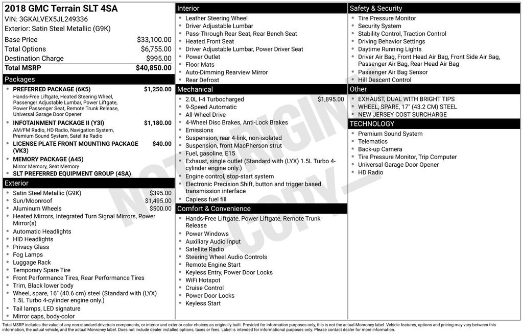 Used 2018 GMC Terrain SLT w/ Preferred Package AWD/4WD image 27