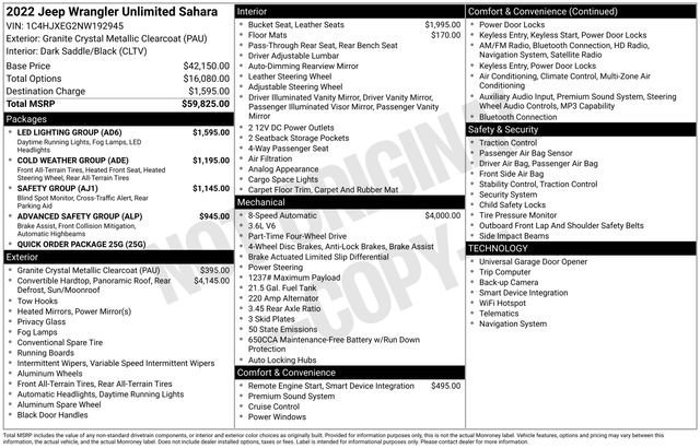 Used 2022 Jeep Wrangler Unlimited Sahara w/ LED Lighting Group image 9