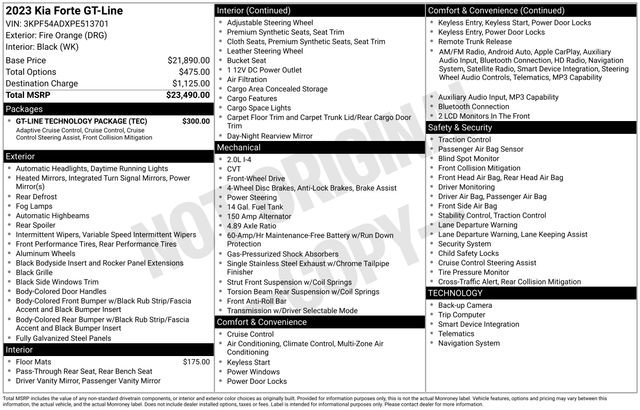 Used 2023 Kia Forte GT-Line w/ GT-Line Technology Package FWD image 4