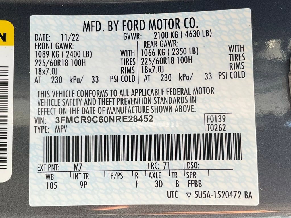 Certified 2022 Ford Bronco Sport Outer Banks w/ Tech Package image 74