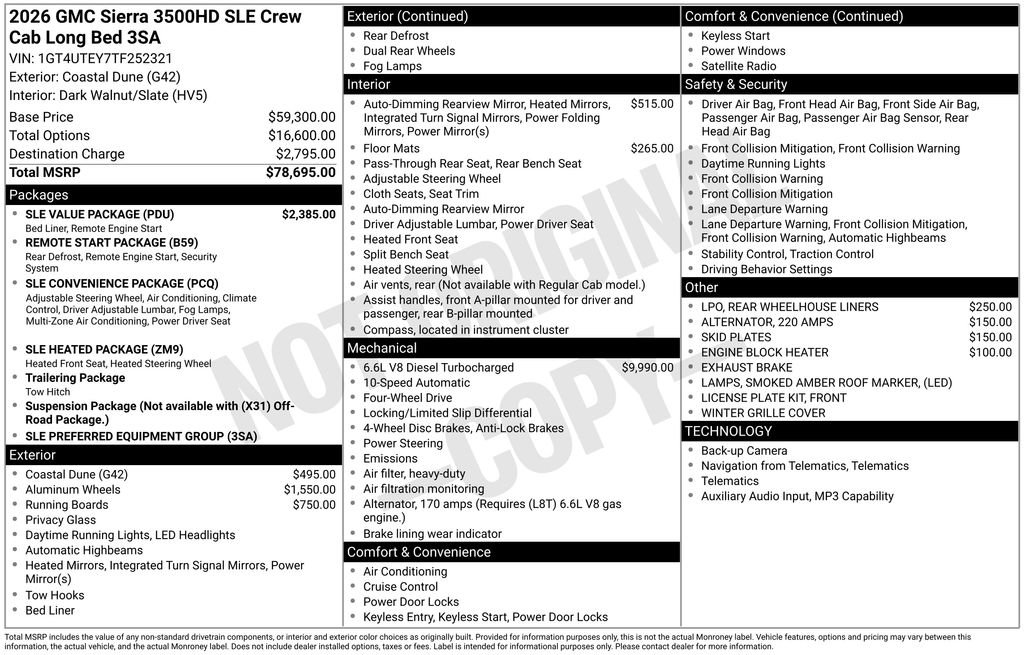 Used 2026 GMC Sierra 3500 SLE w/ SLE Value Package AWD/4WD image 30