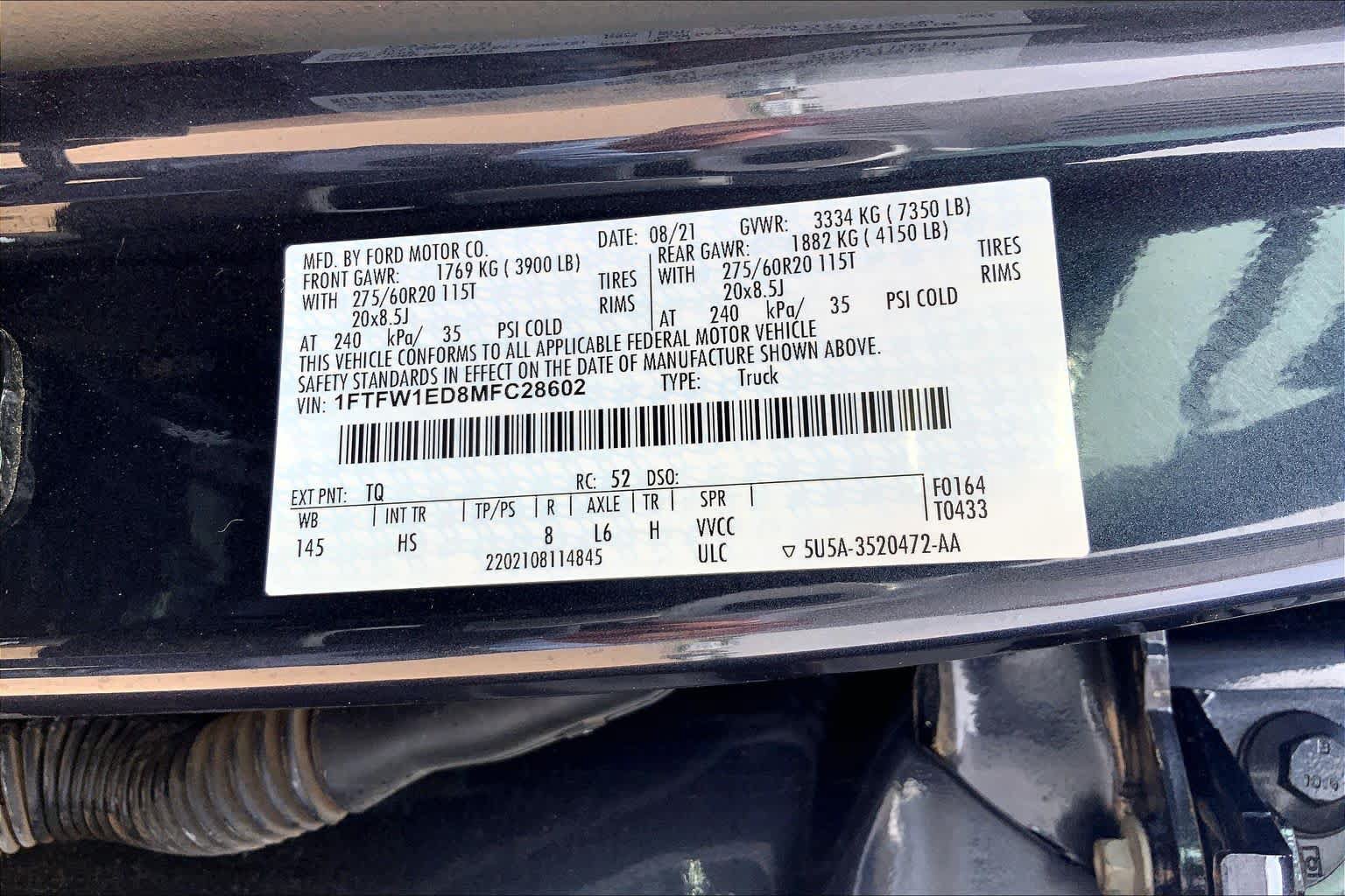 Certified 2021 Ford F150 Lariat w/ Equipment Group 502A High AWD/4WD image 37