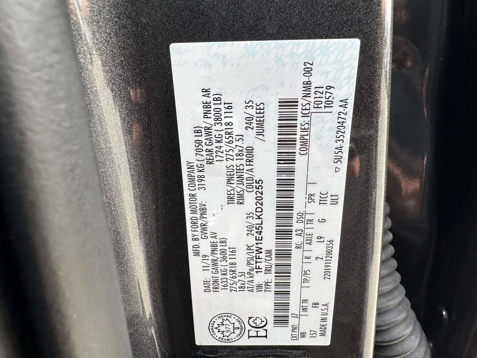 Certified 2020 Ford F150 XLT w/ Equipment Group 302A Luxury AWD/4WD image 32