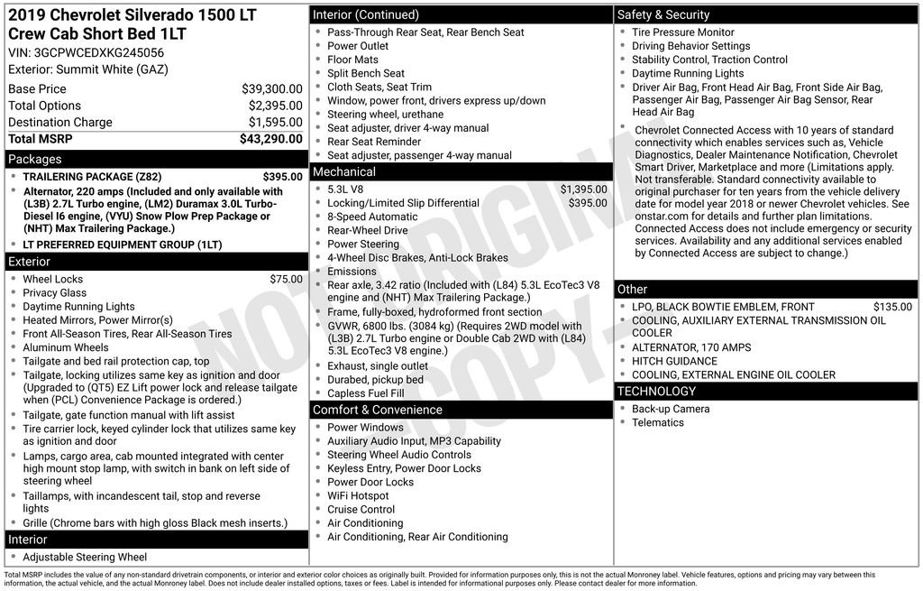 Used 2019 Chevrolet Silverado 1500 LT w/ Trailering Package image 9