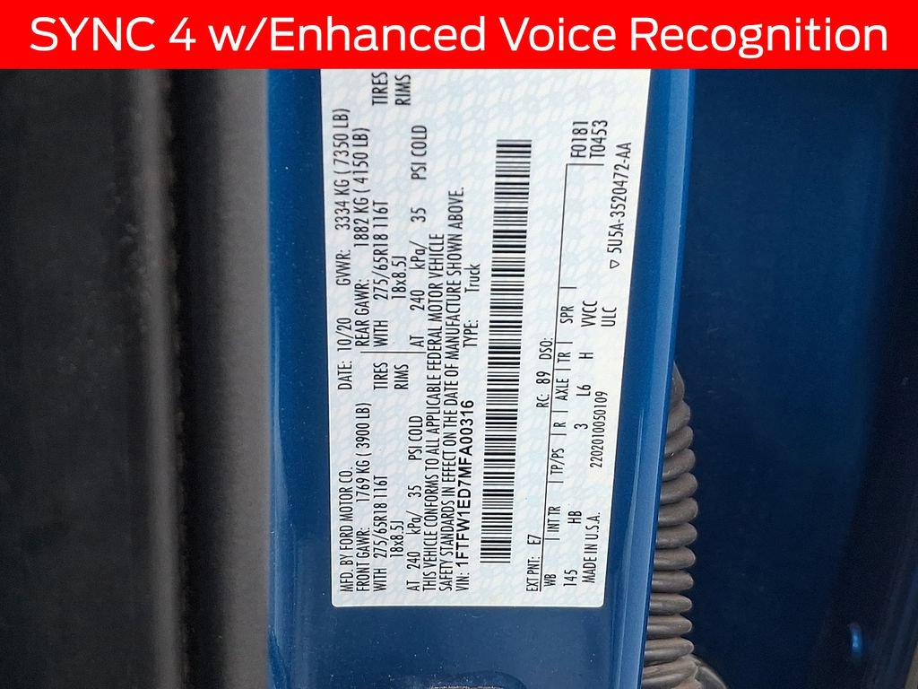 Certified 2021 Ford F150 Lariat w/ Equipment Group 502A High AWD/4WD image 29