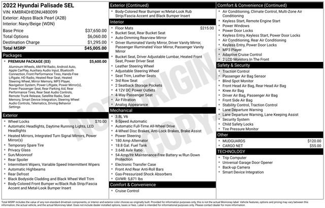 Used 2022 Hyundai Palisade SEL w/ Premium Package image 38